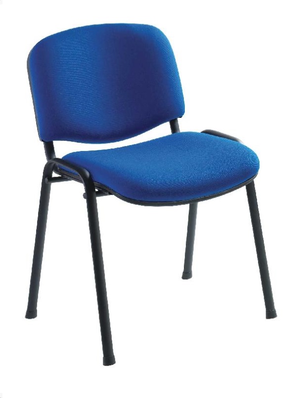stolička čalúnená - modrá
